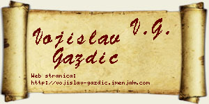 Vojislav Gazdić vizit kartica